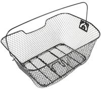 On Bike Cesta Trasera para Bicicleta de Metal plastificado con asa, Robusta, espaciosa y fácil de Transportar, Soporte Universal en el portaequipajes