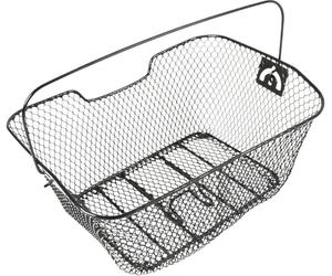 On Bike Cesta Trasera para Bicicleta de Metal plastificado con asa, Robusta, espaciosa y fácil de Transportar, Soporte Universal en el portaequipajes