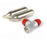 On Bike Dispensador y par de Cartuchos de Recarga de CO2 para inflar neumáticos de Bicicleta