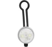 On Bike Microlámparas Blancas Redondas para Bicicletas con 2 LED, Doble Función De Luz Brillante O Suave, Instalación Sencilla con Soporte De Goma, Pilas Incluidas