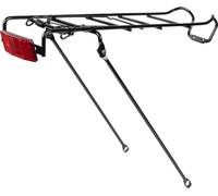 ON Bike - Portaequipajes Trasero para Bicicleta, Universal, con Reflector, para Bicicletas MTB y Urbanas, Apto para 26-28 Pulgadas, Negro-Rojo, Talla Única, Hierro