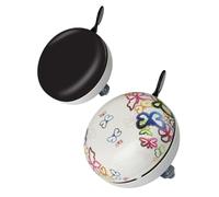 On Bike Timbre de Bicicleta Universal Vintage de Estilo Antiguo en Metal Cromado, 8 cm de diámetro, Sonido Potente y claridad Retro, fácil de Montar en manillares estándar