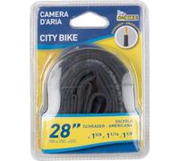 On Bike Tubo Interior de Bicicleta de 28 Pulgadas x 1 5/8 x 1 1/16-1 1/8 con válvula American Schrader, de Alta Resistencia, Compatible con Bicicletas de montaña y Bicicletas urbanas, Color Negro