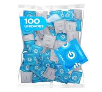 ON) Condones Clinic - sin lubricante I 52 mm de ancho I Paquete de 100 unidades I Condones premium secos I Grosor de pared de 0,07 mm I Condones veganos I Condones para hombres