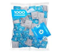 ON) Condones Clinic - sin lubricante | 52 mm de ancho | Paquete de 1000 unidades | Condones premium secos | Grosor de pared delgado de 0,07 mm | Veganos | para hombres