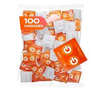 ON) Condones Estimulantes I 54 mm de ancho I Paquete de 100 unidades I Condones Premium con textura I Grosor de pared delgado de 0,07 mm I Condones veganos I Condones para hombres