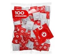 ON) Condones sabor fresa, Paquete de 100 unidades, con lubricante de silicona, grosor de pared de 0,07 mm, 54 mm de ancho