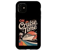 On Cruise Time Bold Ship Sunset Retro Ocean Carcasa para iPhone 11