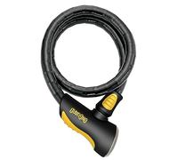On-Guard Rottweiler, Candado de llave, Negro (Noir/Jaune), 100 cm x 20 mm