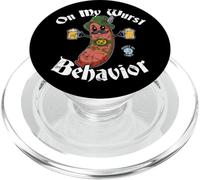On My Wurst Behavior - Funny Bratwurst Oktoberfest PopSockets PopGrip para MagSafe
