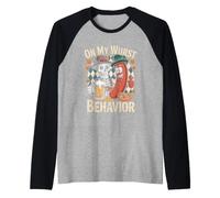 On My Wurst Behavior Oktoberfest Funny German American Humor Camiseta Manga Raglan