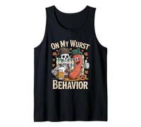 On My Wurst Behavior Oktoberfest Funny German American Humor Camiseta sin Mangas