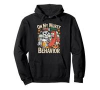 On My Wurst Behavior Oktoberfest Funny German American Humor Sudadera con Capucha