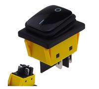 On off 30A/250V Heavy Duty 4 pin DPST IP67 Sealed Waterproof T85 Auto Boat Marine Toggle Rocker Switch with LED 12V 220V 30 ESSEIEIE(Black,12-24V)