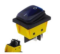 On off 30A/250V Heavy Duty 4 pin DPST IP67 Sealed Waterproof T85 Auto Boat Marine Toggle Rocker Switch with LED 12V 220V 30 ESSEIEIE(Blue,12-24V)