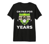 On Par For 60 Years Cool 60th Birthday Golfing Golfer Men Camiseta Premium