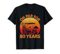 On Par For 80 Years Old Vintage 80 Años Golf 80 Cumpleaños Camiseta