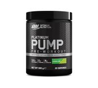 Optimum Nutrition Pre-entrenamiento Platinum PUMP sin cafeína con Fruitflow, Lemon Lime 380 g