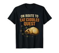On Route to Cat Cuddles Quest Lindo y Divertido diseño de Amante de los Gatos Camiseta