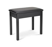 On Stage Stands banco de madera con tapa abatible, negro