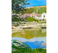 On the Bank of the Seine, Bennecourt - Claude Monet - Notebook: 120 Lined Pages 6" x 9" Journal Diary Notepad
