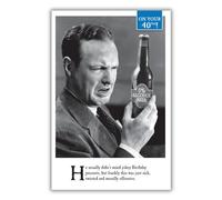 On the Ceiling - Divertida tarjeta de cumpleaños número 40 para él, tarjeta de cumpleaños de hombre de 40 años, con texto en inglés He Usually Didn't Mind Jokey, blanco y negro