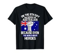 On The Eighth Day God Created The Australian Pride Heroes Camiseta gráfica económica
