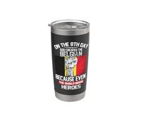 On The Eighth Day God Created The Belgian Pride Heroes Vaso térmico de acero inoxidable de doble pared