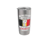On The Eighth Day God Created The Belgian Pride Heroes Vaso térmico de acero inoxidable de doble pared