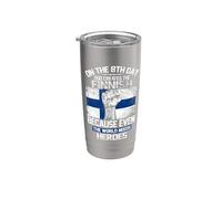 On The Eighth Day God Created The Finnish Pride Heroes Vaso térmico de acero inoxidable de doble pared