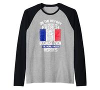 On The Eighth Day God Created The French Pride Heroes Camiseta Manga Raglan