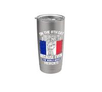On The Eighth Day God Created The French Pride Heroes Vaso térmico de acero inoxidable de doble pared