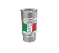 On The Eighth Day God Created The Italian Pride Heroes Vaso térmico de acero inoxidable de doble pared