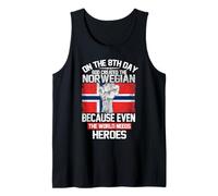On The Eighth Day God Created The Norwegian Pride Heroes Camiseta sin Mangas