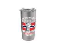 On The Eighth Day God Created The Norwegian Pride Heroes Vaso térmico de acero inoxidable de doble pared