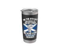 On The Eighth Day God Created The Scottish Pride Heroes Vaso térmico de acero inoxidable de doble pared