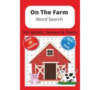 On The Farm Word Search Puzzle Book: Easy to Read Print all about "on the farm" | 6x9 inches, 110 pages | 50+ Puzzles | Gift for anyone, anytime!