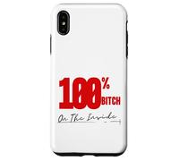 On The Inside I'm 100% Bitch 4B Movement Regalos para mamá Oso Carcasa para iPhone XS MAX
