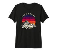 On The Road Again - Diseño Vintage de Aventura en el Desierto Camiseta Premium