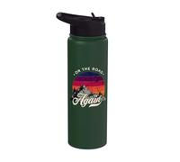 On The Road Again - Diseño vintage de aventura en el desierto Stainless Steel Insulated Water Bottle