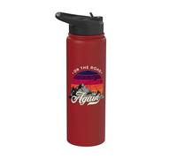 On The Road Again - Diseño vintage de aventura en el desierto Stainless Steel Insulated Water Bottle