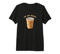 On The Rocks - Amante del café Helado Camiseta Premium