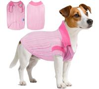 On The Roll Suéteres para mascotas para perros, niños y niñas, solapa en forma de V, suéter de perro con patrón de cable en capas, ropa de punto para mascotas, ropa para mascotas, apto para tipos de