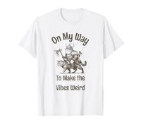 On The Way to Make The Vibes Weird. Viking Frog on Cat Camiseta