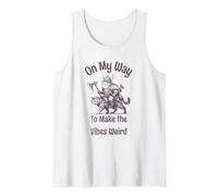 On The Way to Make The Vibes Weird. Viking Frog on Cat Camiseta sin Mangas