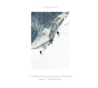 On the Way to the Summit: Hardcover lined book with inspirational quote and original minimalist winter photography