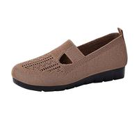 On Trainers - Tenis de lona para mujer, de caña alta, bordados florales, modernos, transpirables, informales, para caminar, color blanco, café, 40 EU