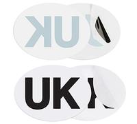 Onarway Pegatinas ovaladas para coche, 2 pegatinas electrostáticas del Reino Unido y 2 pegatinas autoadhesivas del Reino Unido para coches, furgonetas, camiones, no se rayan, para conducir en Europa