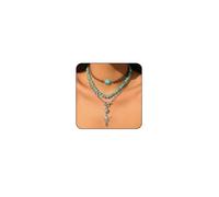 ONBRIG Collares occidentales para mujer, accesorios bohemios occidentales, collares de turquesa en capas para mujer, joyería de vaquera apilada, L, Metal, No es una piedra preciosa