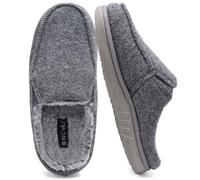 ONCAI Hombre Zapatillas de estar por casa,Zapatillas Familiares Con Suela de Goma Sentro y Fuera de la Sala de Espuma de Memoria de Alta Densidad de Lana y Algodón (EU Talla 6-14)